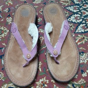 7 Purple Brown UGG Hamoa Flip Flop Sandals